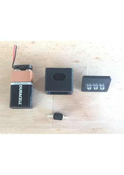 9V Acil Işık (Survival Veya Edc Kitleri) Plastik Aparat