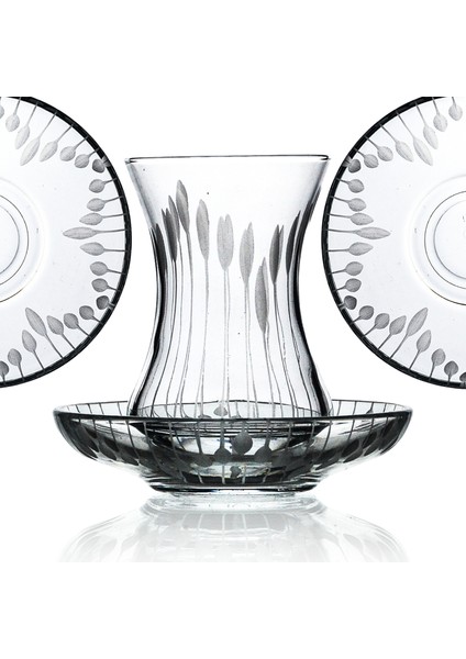 Pudgy 25 Parça 6 Kişilik Kesme Bardak Çeyiz Seti Vega Desenli