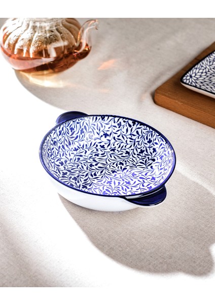 Rêve Bleu Tours New Bone China Yuvarlak Kulplu Tabak