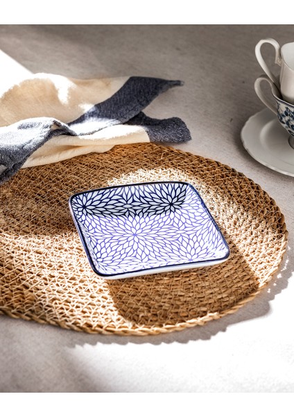 Rêve Bleu Drancy New Bone China Kare Tabak