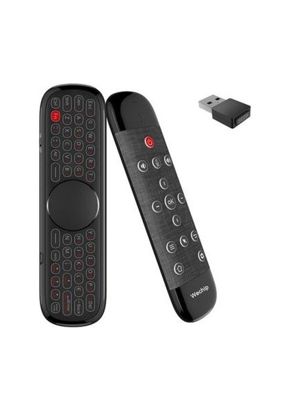 W2 Pro Ses Uzaktan Kumanda 2.4g Kablosuz Klavye Hava Mouse Ir Öğrenme Mikrofon Jiroskop Android Tv Kutusu Için H96 Max (Yurt Dışından)