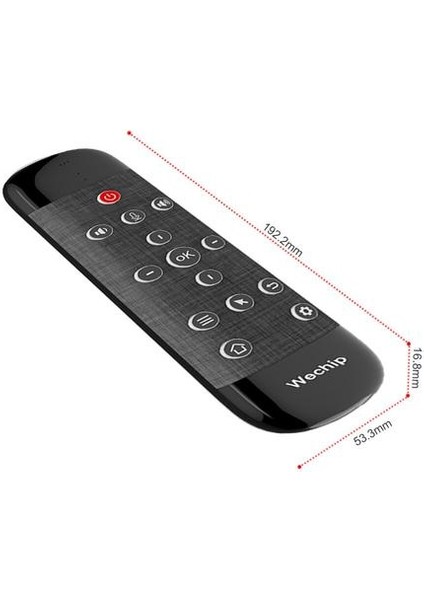 W2 Pro Ses Uzaktan Kumanda 2.4g Kablosuz Klavye Hava Mouse Ir Öğrenme Mikrofon Jiroskop Android Tv Kutusu Için H96 Max (Yurt Dışından)