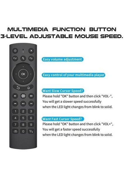 L8STAR G20S Pro Ses Arkadan Aydınlatmalı Akıllı Hava Fare Gyroskope Ir Öğrenme Google Assistant Uzaktan Kumanda X96 Max + Android Tv Kutusu (G20S Pro) (Yurt Dışından)