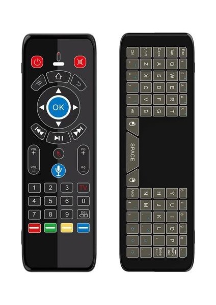 Arka Işıklar Touch Pad Oyun Mini Klavye Hava Fare Için Ses Uzaktan Gyro Kapsam 2.4g Ir Tv Kutusu Için LED Işık Smart Tv (Yurt Dışından)