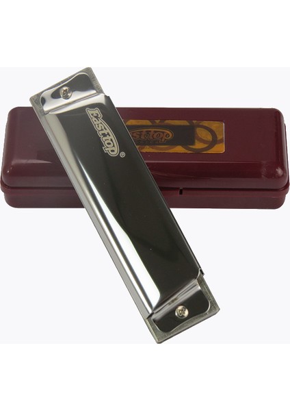 T10 Paslanmaz Çelik Gövde / 10 Delikli / Gümüş-Altın Renk Harmonica