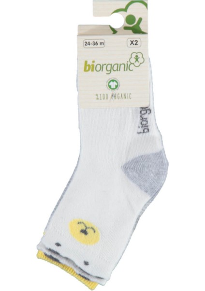 Biorganic Cute Bear 2'li Çorap 68378 Sarı