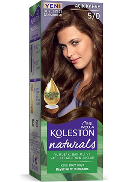 Wella Koleston Naturals Saç Boyası Açık Kahve 5/0