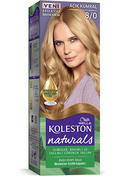 Naturals Saç Boyası Açık Kumral 8/0