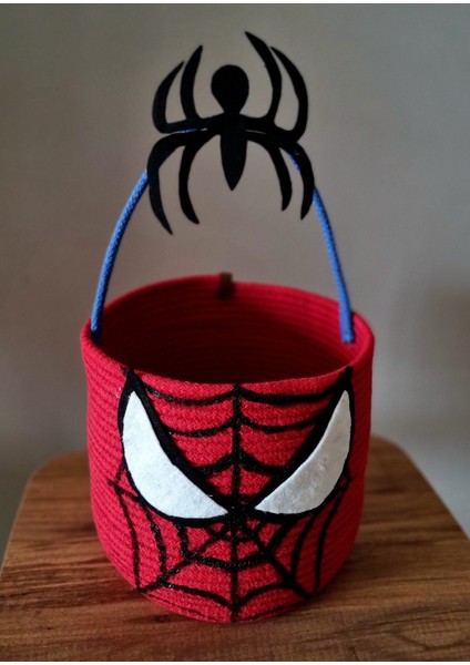 22X20 El Yapımı Spiderman Oyuncak Sepeti, Çok Amaçlı Sepet, Düzenleyici