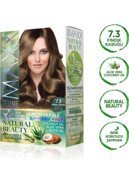 Natural Beauty Amonyaksız Saç Boyası 7.3 Fındık Kabuğu