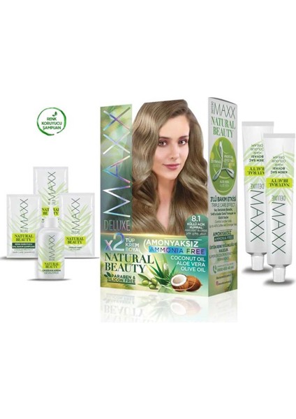 Natural Beauty Amonyaksız Saç Boyası 8.1 Küllü Açık Kumral