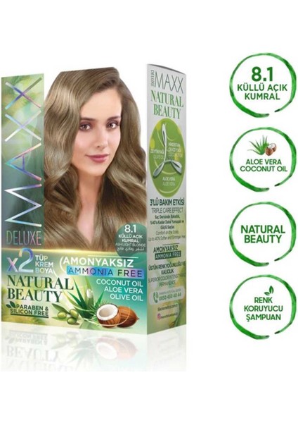 Natural Beauty Amonyaksız Saç Boyası 8.1 Küllü Açık Kumral