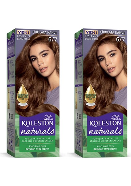 Naturals Saç Boyası Çikolata Kahve 6/7 2x Paket