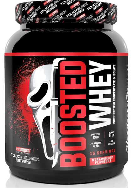 Touch Black Serisi Boosted Whey 450 Gr Çilek Aromalı Protein