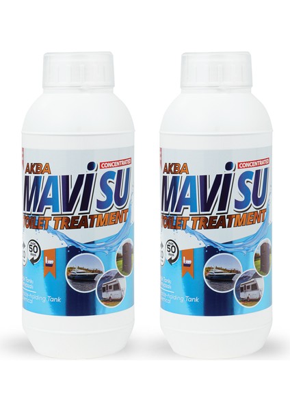 AKBA Mavi Su (Toilet Treatment) 2'li Avantaj Paket 1 L + 1 L