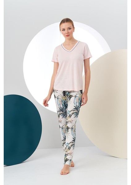Kadın Kısa Kollu Pijama Takım 24189