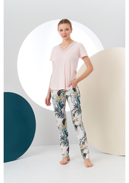 Kadın Kısa Kollu Pijama Takım 24189
