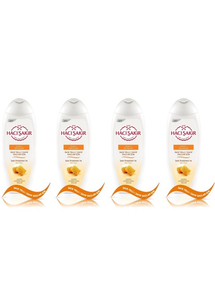 Hacı Şakir ince Telli Saçlar Için Bal Özlü Besleyici Şampuan 500 Ml 8718951307759 (4 Adet)
