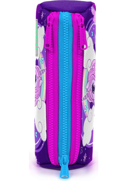 Kids Mor Pembe Unicorn Desenli Üç Bölmeli Kalem Çantası fiyatları