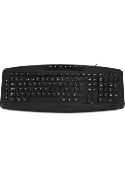 Siyah USB Full Boy Q Ofis 14 Multimedia Tuşlu Kablolu Klavye KB-920