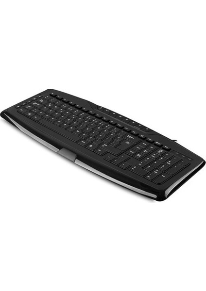 Siyah USB Full Boy Q Ofis 14 Multimedia Tuşlu Kablolu Klavye KB-920