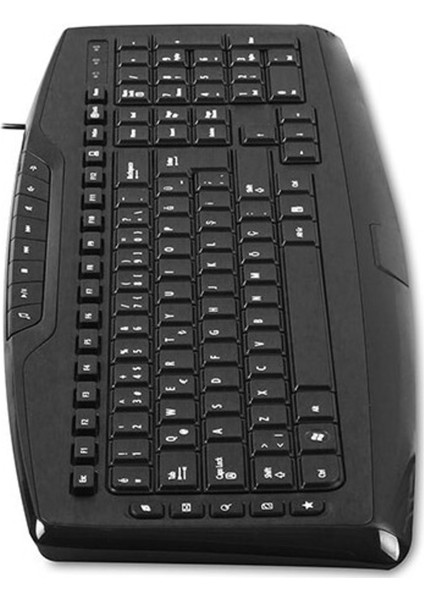 Siyah USB Full Boy Q Ofis 14 Multimedia Tuşlu Kablolu Klavye KB-920