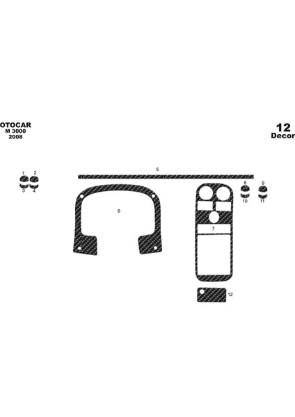 Meriç® Otokar M-3000 Ön Torpido Kaplama Maun 12 Parça 2008-›