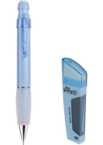 Deep 0.7 mm Mekanik Kurşun Kalem Gök Mavisi - 0.7 mm Uç & Silgi