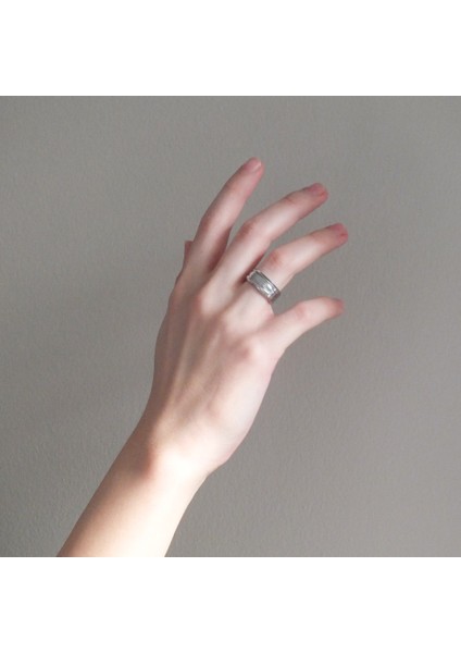 316L Çelik Çapraz Çizgili Lazerli Unisex Alyans Yüzük YZK-298 fiyatları