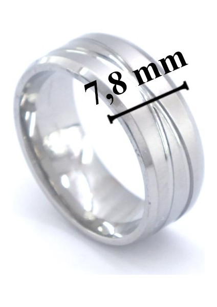316L Çelik Çapraz Çizgili Lazerli Unisex Alyans Yüzük YZK-298 modelleri