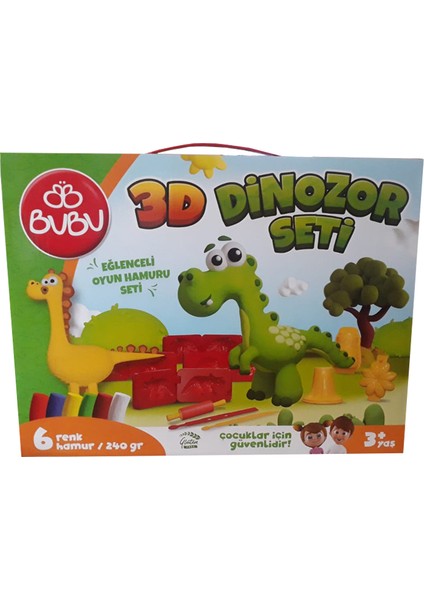 Oyun Hamuru Seti 3D Dinozor (L)