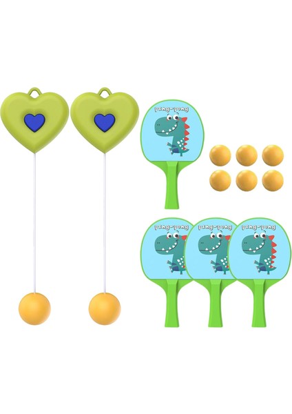 Kapalı Asılı Masa Tenis Eğitmeni Kapı Çerçevesi Etkileşimi Oyuncak Yeşil 4 Kürek Için Alıştırma (Yurt Dışından)