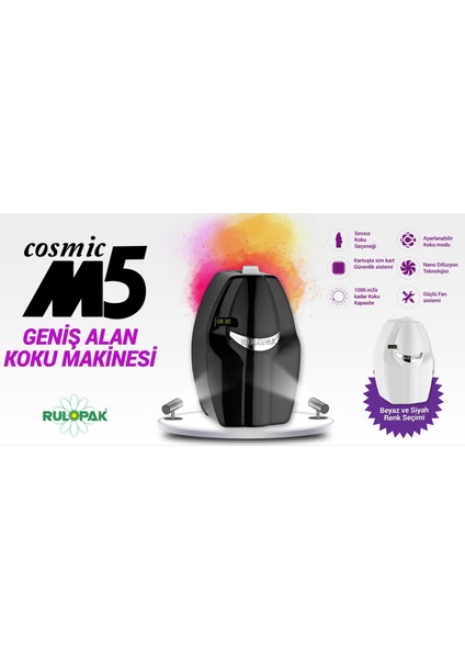 Cosmic M5 Profesyonel Kokulandırma Makinesi Siyah