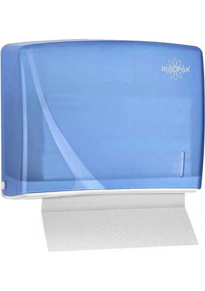 Modern Z Katlama Kağıt Havlu Dispenseri 200'lü Transparan Mavi