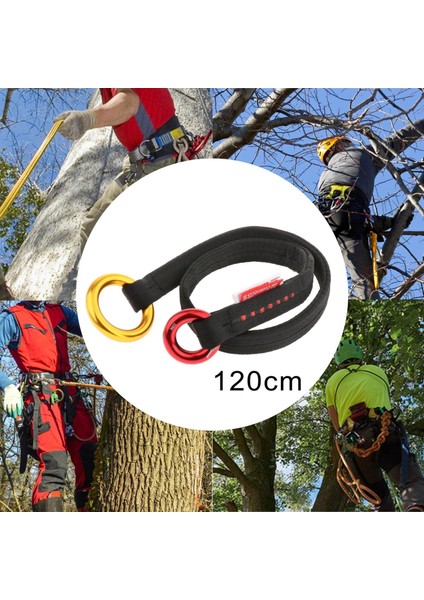 2pcs Ağaç Arboristi Sürtünme Koruyucu Döngü Hafif Kamp Cambium Tasarrufu Siyah 120CM Turuncu 90CM (Yurt Dışından)