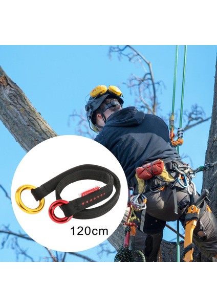 2pcs Ağaç Arboristi Sürtünme Koruyucu Döngü Hafif Kamp Cambium Tasarrufu Siyah 120CM Turuncu 90CM (Yurt Dışından)