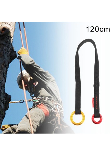 2pcs Ağaç Arboristi Sürtünme Koruyucu Döngü Hafif Kamp Cambium Tasarrufu Siyah 120CM Turuncu 90CM (Yurt Dışından)