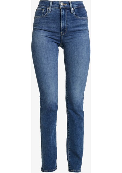 724™ High Rise Straight Kadın Jean Pantolon - Blue Wave Dark