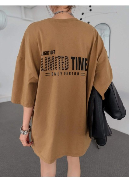 Kadın Oversize Limited Time Baskılı Tshirt fırsatları