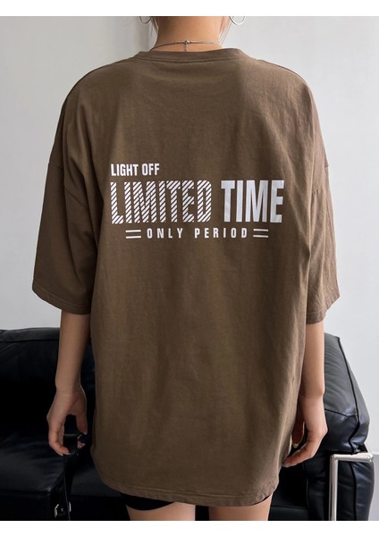 Kadın Oversize Limited Time Baskılı Tshirt fırsatları