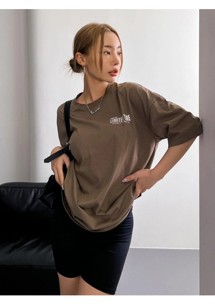 Kadın Oversize Limited Time Baskılı Tshirt indirimleri