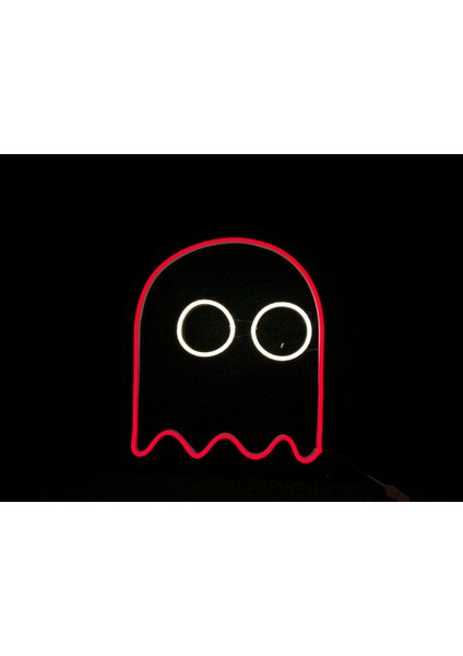 Rgb Neon LED Pacman Oyun Figürü Tabela / 35X35