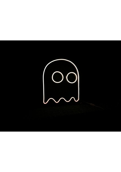 Rgb Neon LED Pacman Oyun Figürü Tabela / 35X35