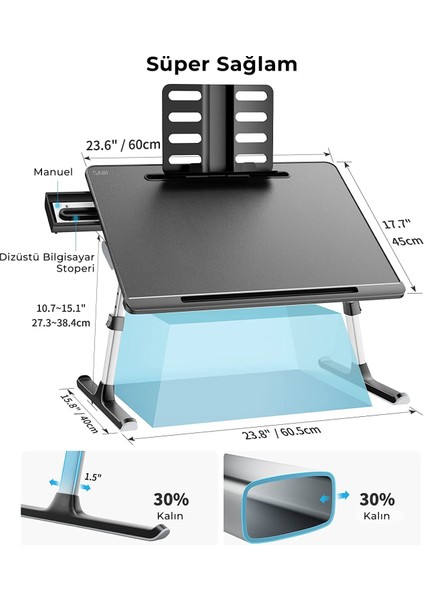 Saiji K7 Ultimate Notebook ve Tablet Çalışma Masası