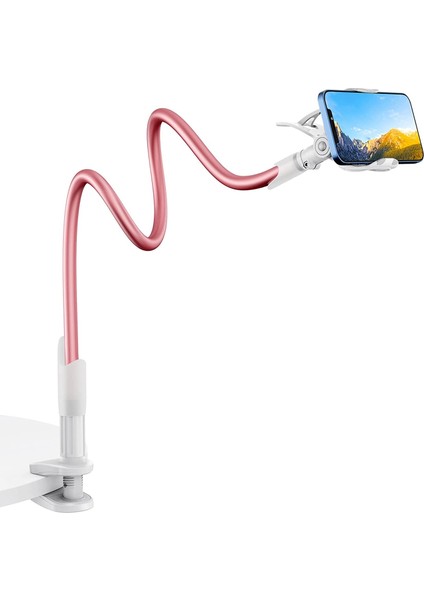 Bix Saıjı Ivy-85 Akrobat Esnek Telefon Tutucu Esnek Uzun Kollu Kelepçe Standı Beyaz