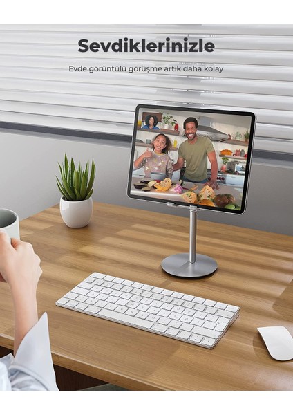 Bix Saıjı S1 Plus Masa Için Cep Telefonu & Tablet Standı, Ayarlanabilir Yükseklik Açısı, Iphone, Ipad, Samsung Vb. Tüm 4''-11''ekranlar Için Uyumludur.