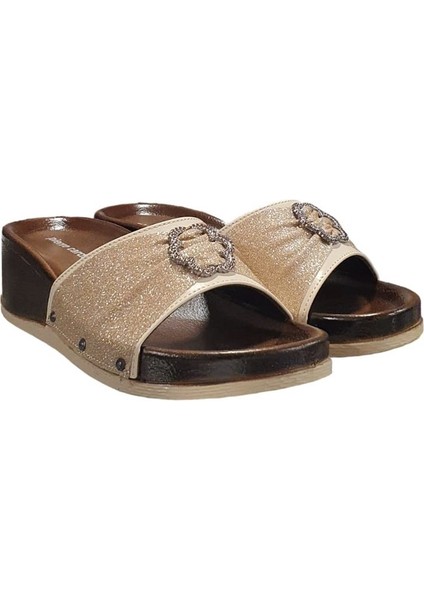 Parlak Anatomik Dolgulu Günlük Bayan Terlik