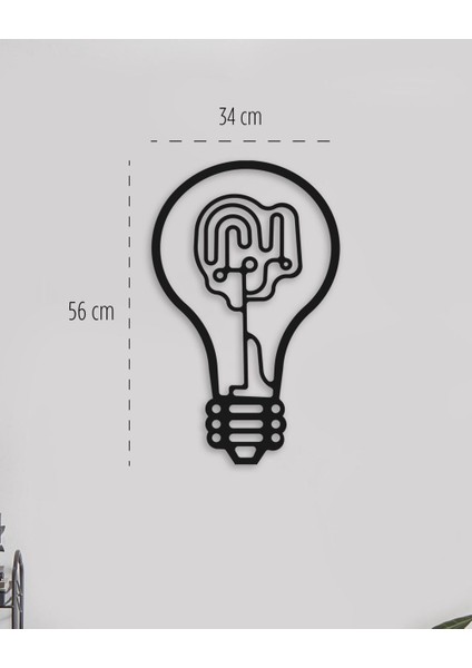 Bulb Metal Tablo -Modern Duvar Tablosu