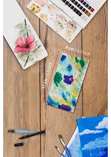 9X17 cm Pres Kompozit Tuval 3'lü Set