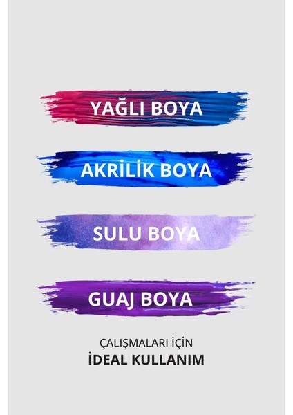 9X17 cm Pres Kompozit Tuval 3'lü Set